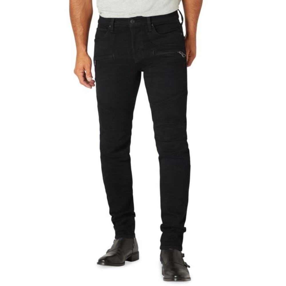 HUDSON JEANS Men's The Blinder Biker Skinny Denim Jeans Black NWOT Size 30